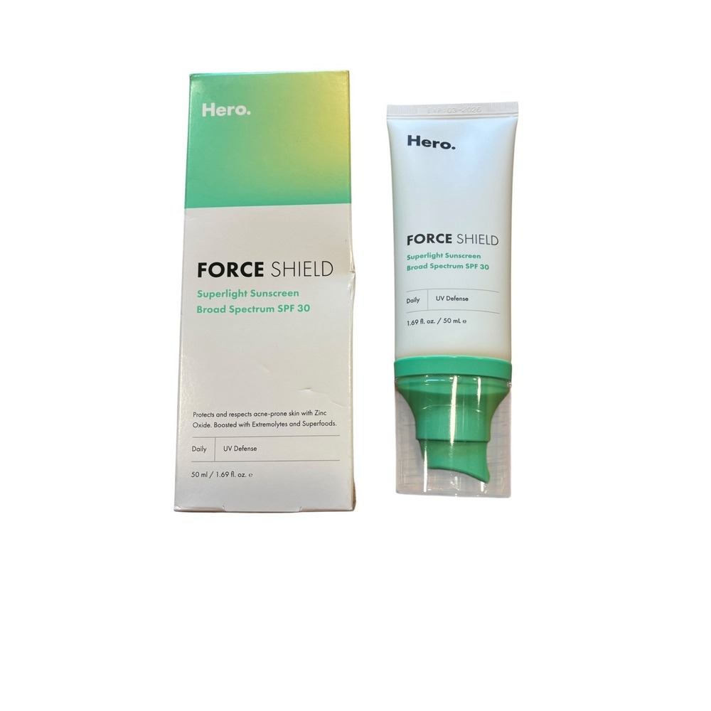 Hero Cosmetics Force Shield Superlight‎ Sunscreen SPF 30 (50mL) READ